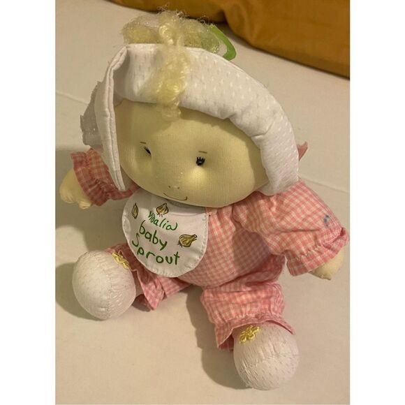 Original VIDALIA ONION DOLL by Joyce 10” Plush Baby Sprout w/ Bonnet & Bib - Picture 3 of 12